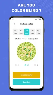 Color Blindness Test Ishihara android App screenshot 4